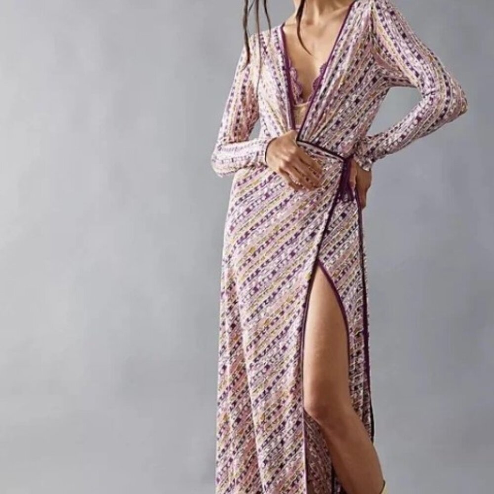 Free People Phoebe wrap front maxi dress